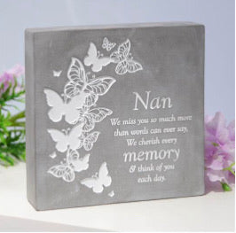 Thoughts Of You Graveside Plaque - Nan