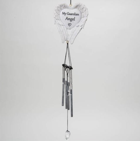 Thoughts Of You Graveside Wings Windchime - Guardian Angel