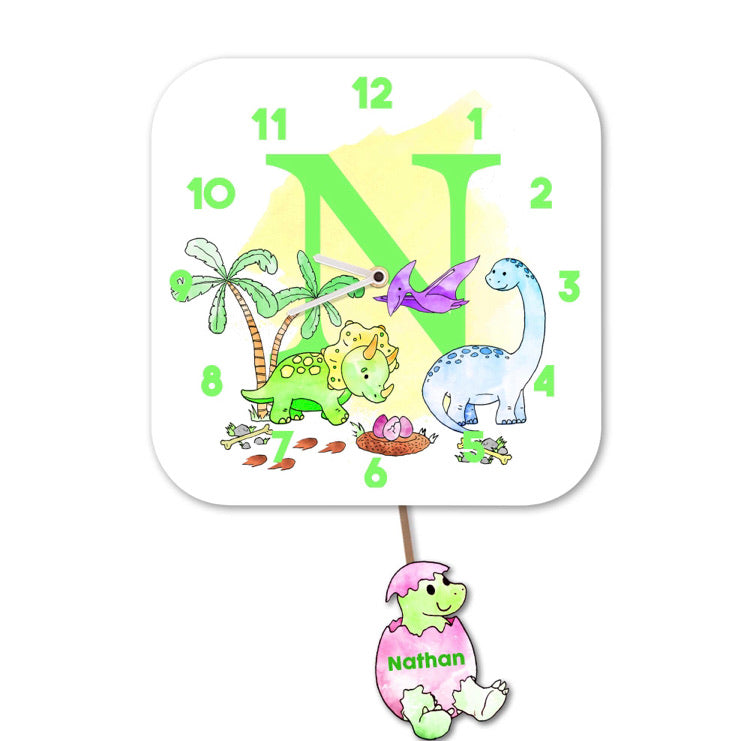 Alphabet Dinosaur Wall Clock