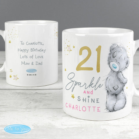 Personalised Me To You Sparkle & Shine Birthday Mug