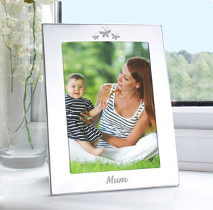 Silver 5x7 Mum Photo Frame