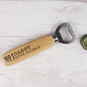 Personalised No.1 Wooden Bottle Opener