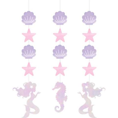 Mermaid Shine Iridescent Hanging Cutouts