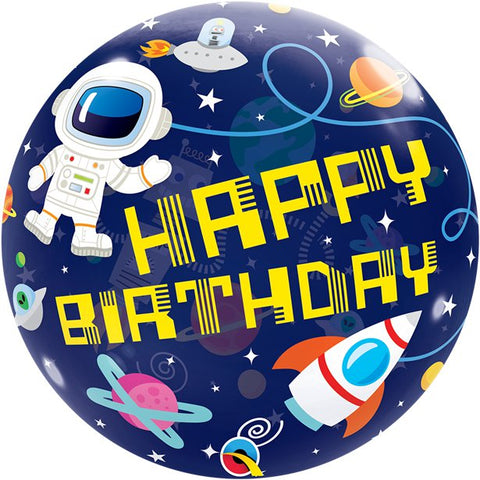 Outer Space "Happy Birthday" Bubble Balloon