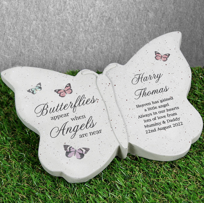 Personalised Butterflies Appear Memorial Printed Resin Butterfly