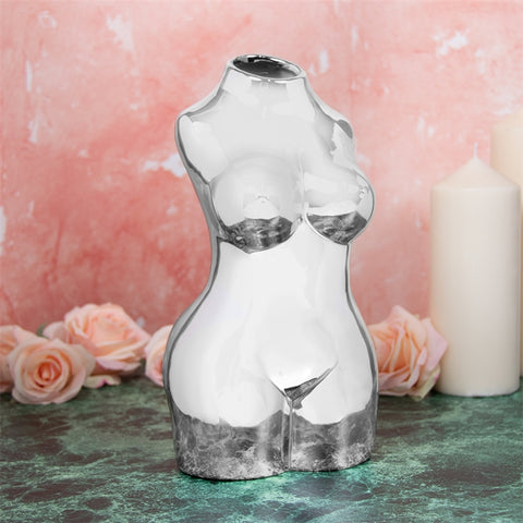 Upper Body Vase - Silver