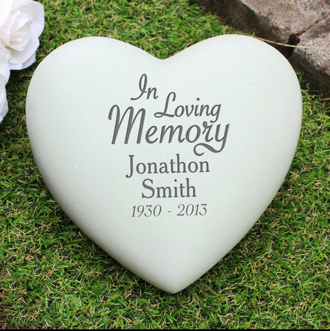 Personalised In Loving Memory Heart Memorial