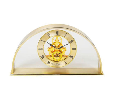 William Widdop Gold Arch Clock With Skeleton Movement