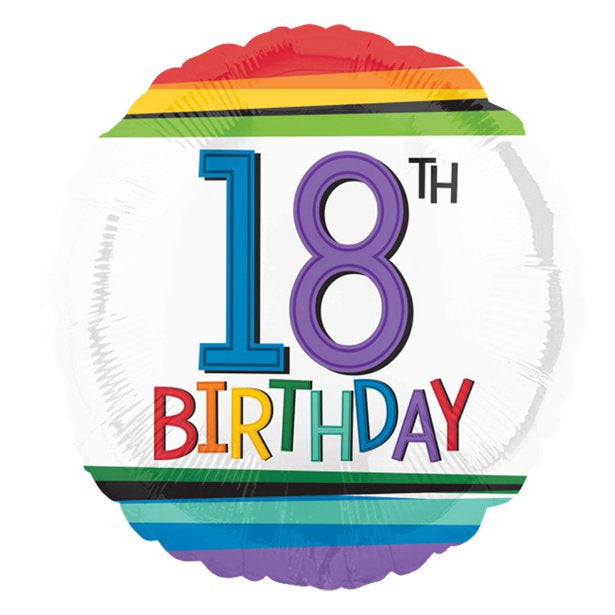18th Birthday Rainbow Balloon