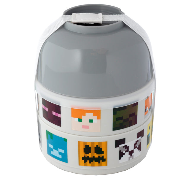 Minecraft Faces Round Stacked Lunch Box