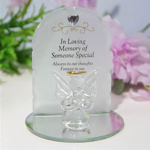 Thoughts Of You Glass Angel Ornament - Someone Special