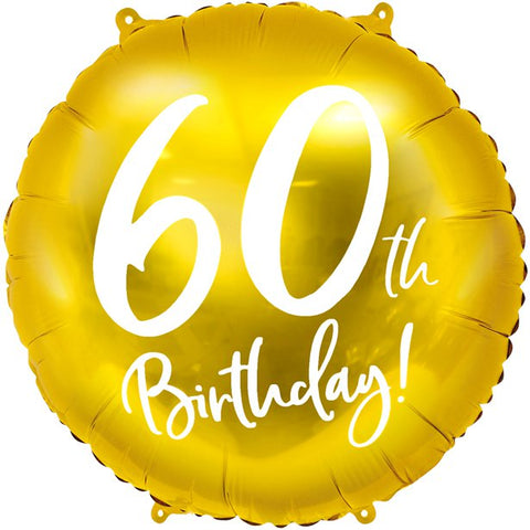 Gold 60th Birthday Balloon