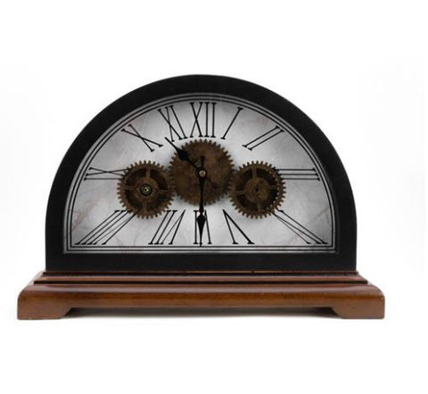 Wm Widdop Dome Mantel Clock With Moving Gears
