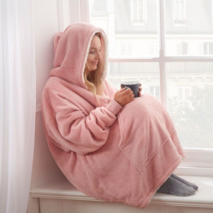 Supersoft Hoodie Blanket - Blush Pink