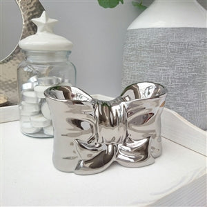 Bow Double Ceramic Wax Melter - Silver