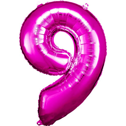 Pink Number 9 Balloon