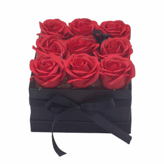 9 Red Roses Soap Flower Gift Bouquet