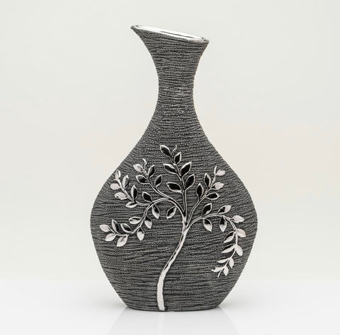 Silver Luxe Textured Grey Branch Vase