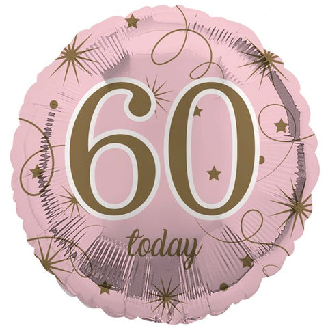 60th Pink Birthday Balloon