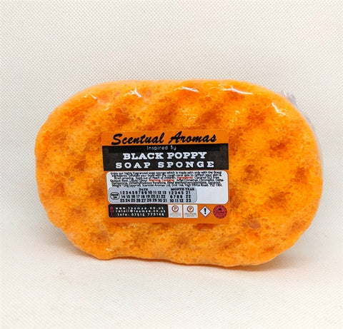 Fragranced Soap Sponge Exfoliator - Black Poppy