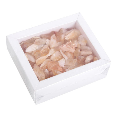 Box Of Citrine Rough Crystal Chips