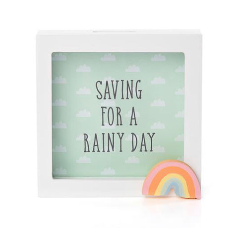 Saving For A Rainy Day Money Box