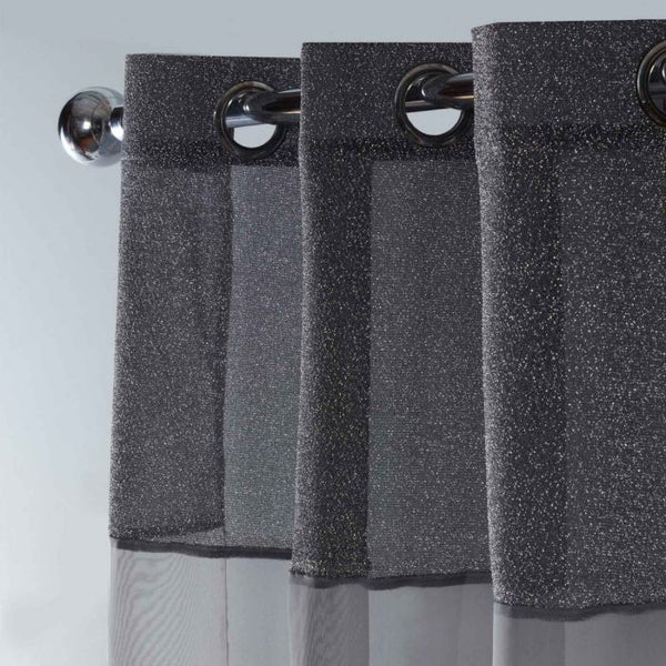 Voile Net Curtains - Charcoal Grey