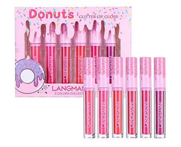 Donuts 6pcs Glitter Lip Gloss Gift Set