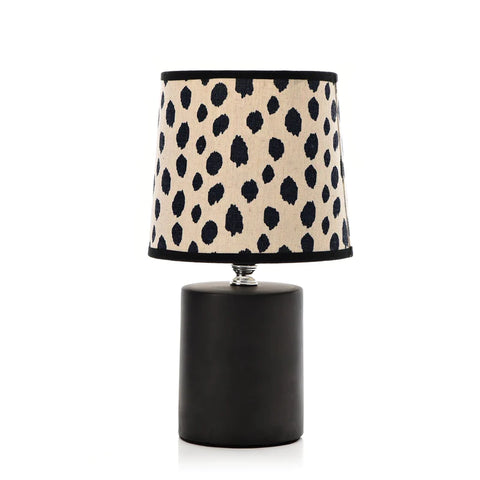 Small Table Lamp with Spotty Shade