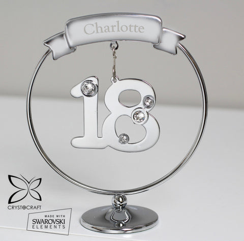 Personalised Name Only Crystocraft 18th Celebration Ornament
