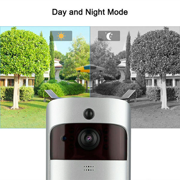 Smart Wireless Wifi Video Doorbell Free Hole Anti-theft Monitoring Doorbell - Silver
