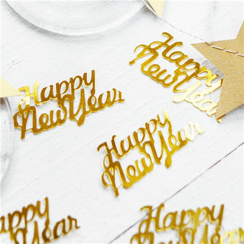 Gold 'Happy New Year' Foil Confetti