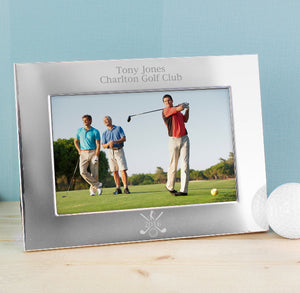 Personalised Golf 6x4 Landscape Silver Photo Frame