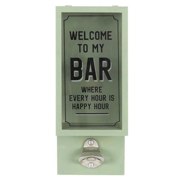 Green Garden Bar Bottle Opener Plaque