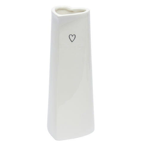 White Heart Vase