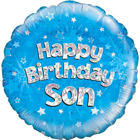 Happy Birthday Son Blue Balloon