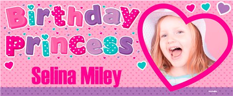 Personalised Birthday Princess Banner