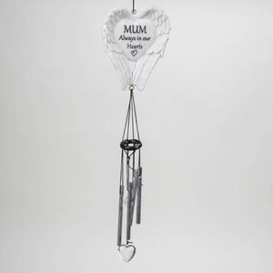 Thoughts Of You Graveside Wings Windchime - Mum