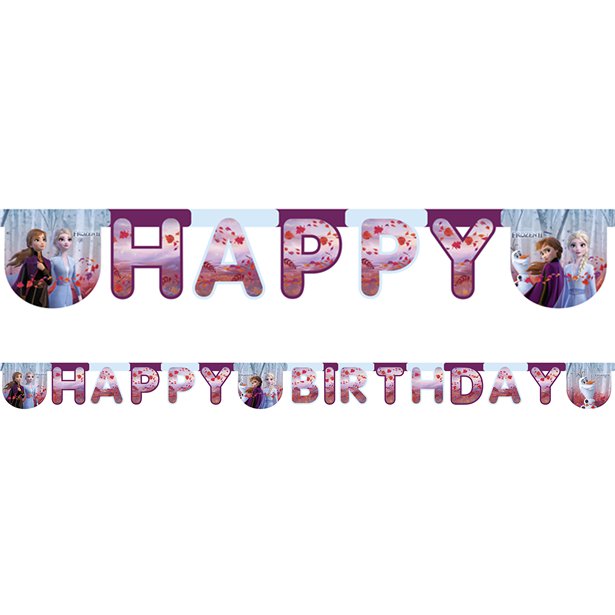 Disney Frozen 2 Happy Birthday Banner