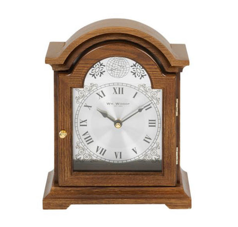William Widdop Broken Arch Wooden Mantel Clock