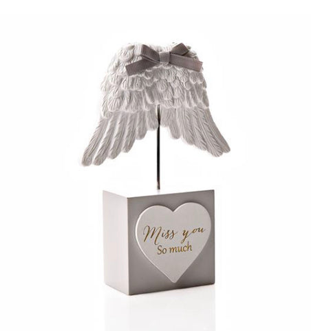 Miss You So Much Angel Wings Plaque