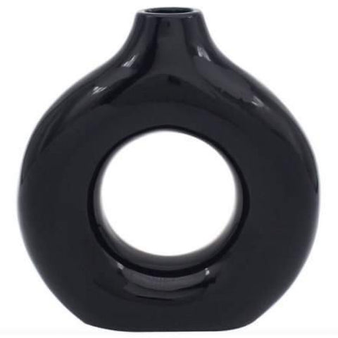 Black Donut Vase
