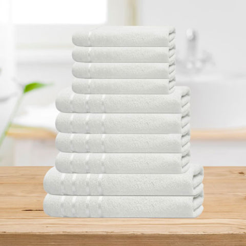 10 Cotton Towel Bale - White