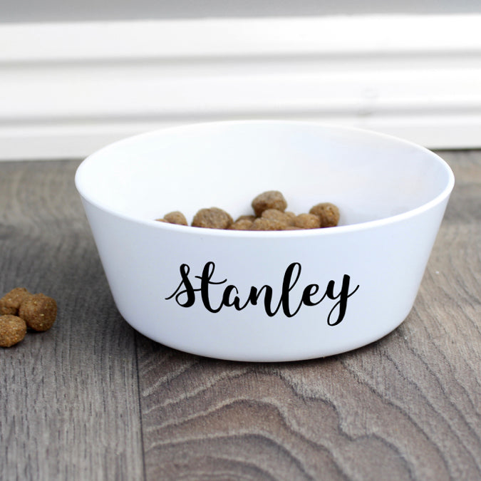 Personalised Name Plastic Cat Bowl