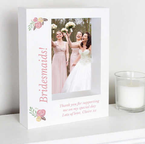 Personalised Floral 7x5 Box Photo Frame