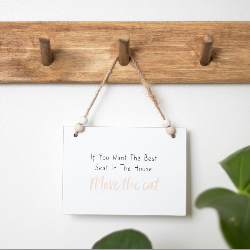 Move The Cat Hanging Sign