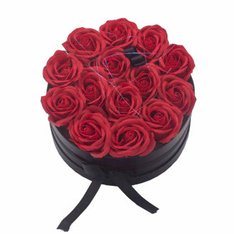 14 Red Roses Soap Flower Bouquet