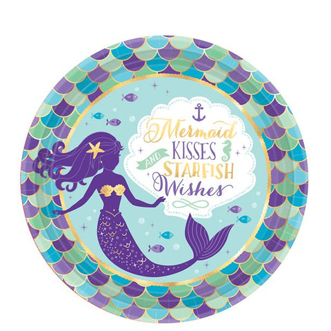Mermaid Wishes Paper Plates