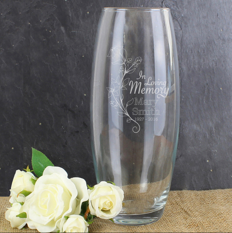 Personalised In Loving Memory Vase