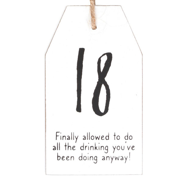 18 Milestone Birthday Hanging Sign